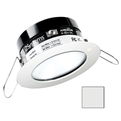 I2Systems Inc - i2Systems Apeiron PRO A503 - 3W Spring Mount Light - Round - Cool White - White Finish