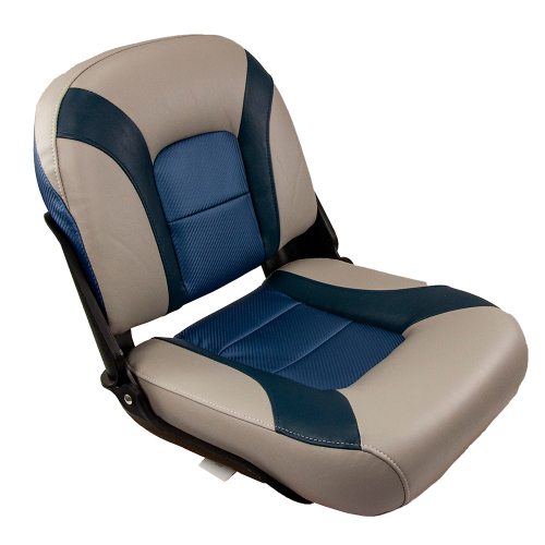 Springfield Marine - Springfield Skipper Premium LB Folding Seat - Blue/Grey
