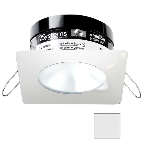 I2Systems Inc - i2Systems Apeiron PRO A503 - 3W Spring Mount Light - Square/Round - Cool White - White Finish