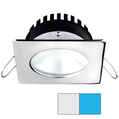 I2Systems Inc - i2Systems Apeiron A506 6W Spring Mount Light - Square/Round - Cool White &amp; Blue - Polished Chrome Finish