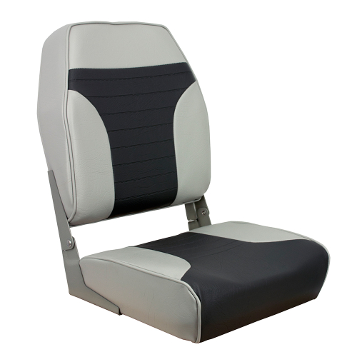 Springfield Marine - Springfield High Back Multi-Color Folding Seat - Grey/Charcoal