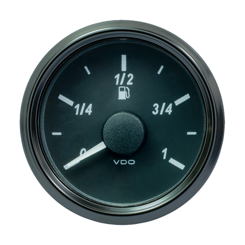 VDO - VDO SingleViu 52mm (2-1/16") Fuel Level Gauge - Euro - 3-180 Ohm