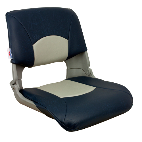 Springfield Marine - Springfield Skipper Standard Folding Seat - Grey/Blue