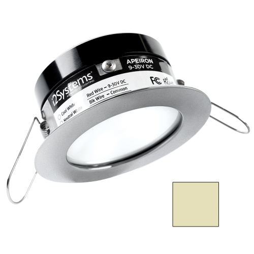 I2Systems Inc - i2Systems Apeiron PRO A503 - 3W Spring Mount Light - Round - Warm White - Brushed Nickel Finish