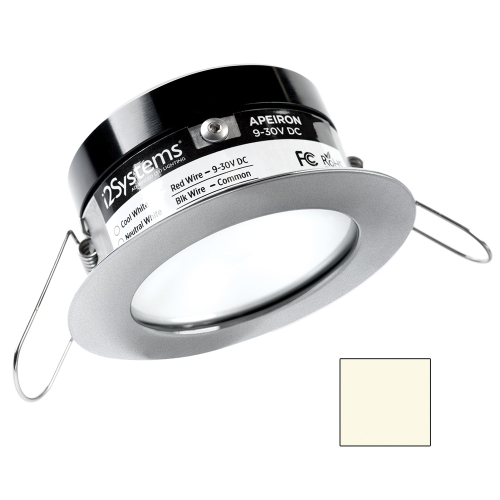 I2Systems Inc - i2Systems Apeiron PRO A503 - 3W Spring Mount Light - Round - Neutral White - Brushed Nickel Finish
