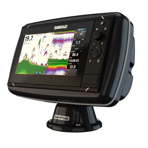 NavPod - NavPod PP4600-06 PowerPod Pre-Cut f/Simrad NSS9 evo3 / B&amp;G Zeus3 9 - Carbon Black