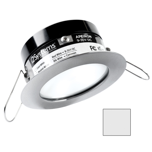I2Systems Inc - i2Systems Apeiron PRO A503 - 3W Spring Mount Light - Round - Cool White - Brushed Nickel Finish