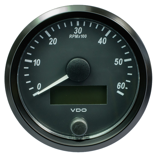 VDO - VDO SingleViu 80mm (3-1/8") Tachometer - 6,000 RPM