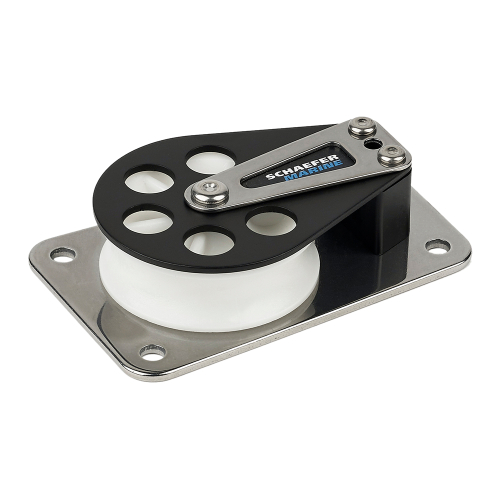 Schaefer Marine - Schaefer Series 7 Flat Base/Aluminum Cheek/Delrin Sheave
