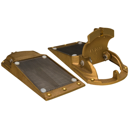 GROCO - GROCO Perforated Hull Strainer w/Access Door 1-1/4" Max Thru-Hull