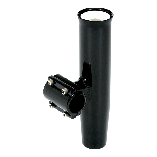 Lee's Tackle - Lee&#39;s Clamp-On Rod Holder Horizontal Mount - Aluminum - Pipe Size #5 - 2.375" - 2-3/8" OD - Black
