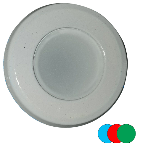 Shadow-Caster LED Lighting - Shadow-Caster Color-Changing White, Blue &amp; Red Dimmable - White Powder Coat Down Light