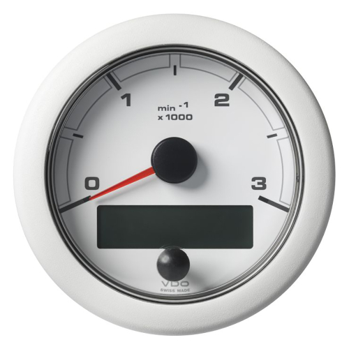 Veratron - Veratron 3-3/8" (85MM) OceanLink&reg; NMEA 2000&reg; Tachometer - 3000 RPM - White Dial &amp; Bezel