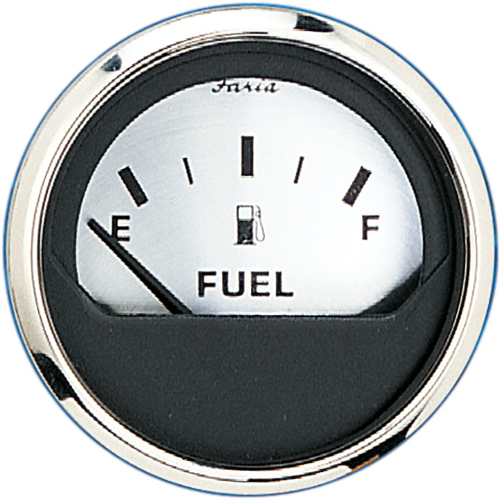 Faria Beede Instruments - Faria Spun Silver 2" Fuel Level Gauge (E-1/2-F)