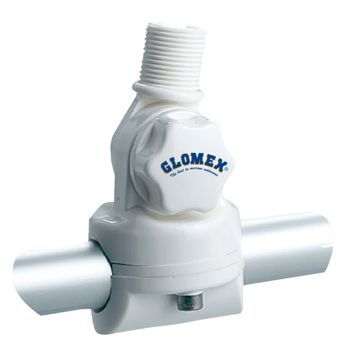 Glomex Marine Antennas - Glomex Nylon Rail Mount w/Knobs f/7/8" to 1" Railing - 1" - #14 Thread