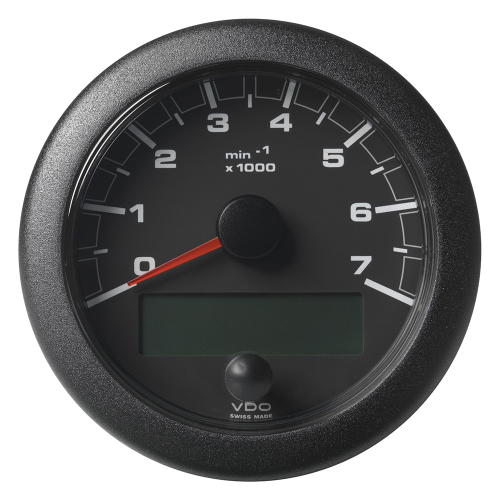 Veratron - Veratron 3-3/8" (85MM) OceanLink&reg; NMEA 2000&reg; Tachometer - 7000 RPM - Black Dial &amp; Bezel