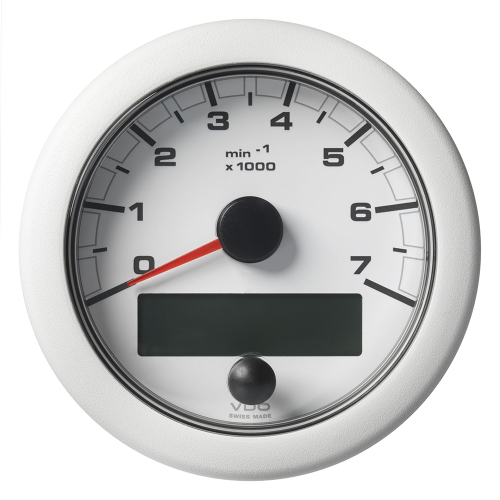 Veratron - Veratron 3-3/8" (85MM) OceanLink&reg; NMEA 2000&reg; Tachometer - 7000 RPM - White Dial &amp; Bezel