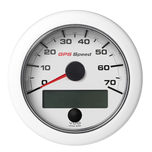 Veratron - Veratron 3-3/8" (85mm) OceanLink&reg; GPS Speedometer (0-70 KN/MPH/KMH) - White Dial &amp; Bezel