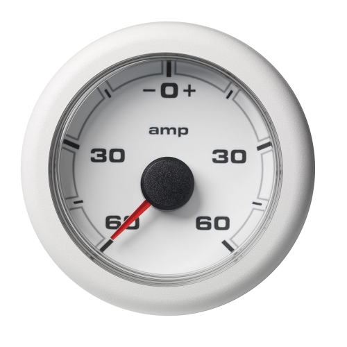 Veratron - Veratron 52MM (2-1/16") OceanLink Battery Current Gauge (-60/+60 AMP) - White Dial &amp; Bezel