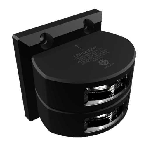 Lopolight - Lopolight Double Stern Light - 3nm - Black Housing - Vertical Mount