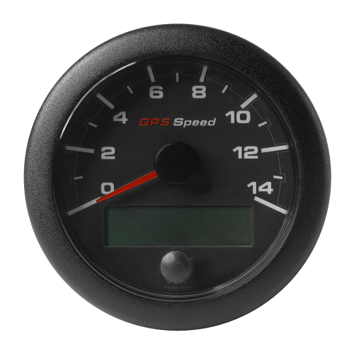 Veratron - Veratron 3-3/8" (85mm) OceanLink&reg; GPS Speedometer - Black Dial &amp; Bezel (0-14 K/MPH/KMH)