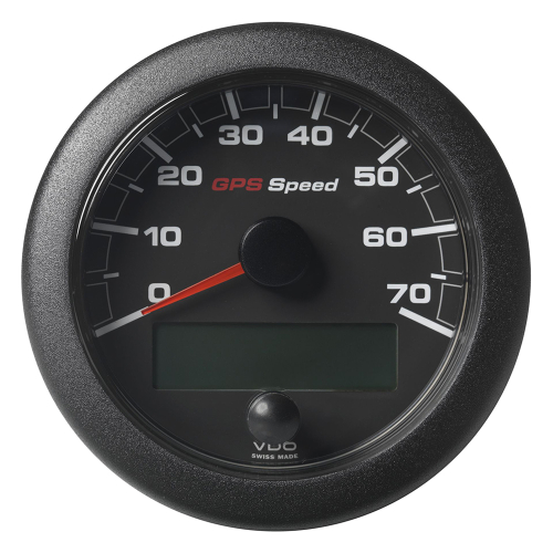 Veratron - Veratron 3-3/8" (85mm) OceanLink&reg; GPS Speedometer - Black Dial &amp; Bezel (0-70 K/MPH/KMH)