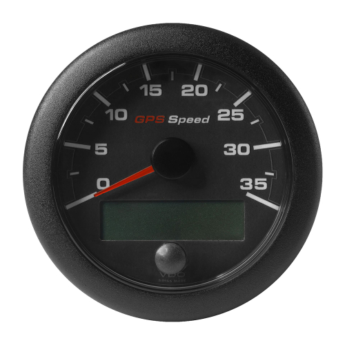 Veratron - Veratron 3-3/8" (85mm) OceanLink&reg; GPS Speedometer - Black Dial &amp; Bezel (0-35 K/MPH/KMH)