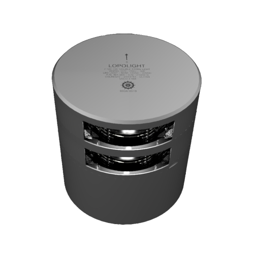 Lopolight - Lopolight Double Stern Light - 2nm - Silver Housing - Horizontal Mount