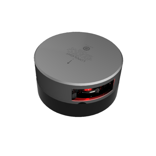 Lopolight - Lopolight Red Port Sidelight - 2nm/112.5&deg; - Silver Housing - Single - Horizontal Mount
