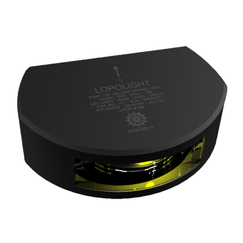 Lopolight - Lopolight Stern Towing Light - 3nm - Black Housing - Vertical Mount