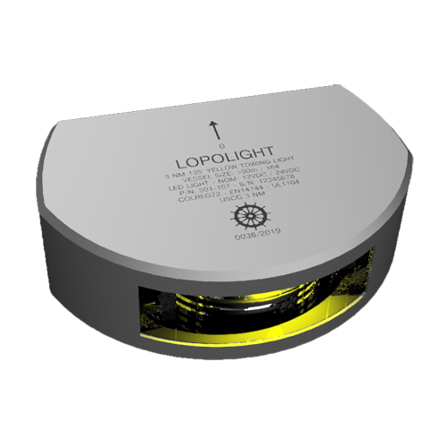Lopolight - Lopolight Stern Towing Light - 3nm - Silver Housing - Vertical Mount