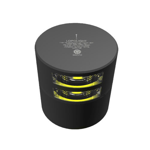 Lopolight - Lopolight Double Stern Towing Light - 2nm - Black Housing - Horizontal Mount