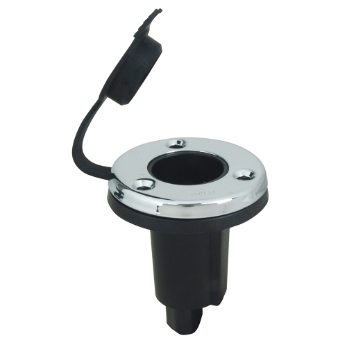 Perko - Perko Spare Round Plug-In Base - 3-Pin - Chrome/Black