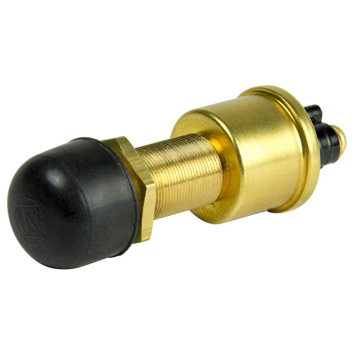 Cole Hersee - Cole Hersee Heavy Duty Push Button Switch w/Rubber Cap SPST Off-On 2 Screw - 35A
