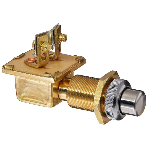 Cole Hersee - Cole Hersee Heavy Duty Push Button Switch w/Gasket Seal SPST Off-On 2 Screw - 10A