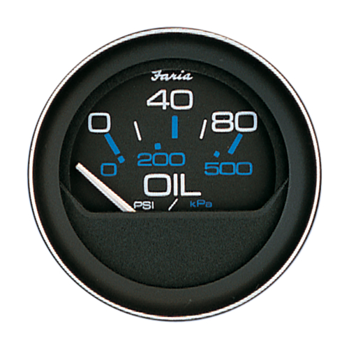 Faria Beede Instruments - Faria Coral 2" Oil Pressure Gauge (80 PSI)