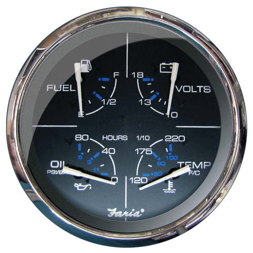 Faria Beede Instruments - Faria Chesapeake Black 5" Multifunction Gauge