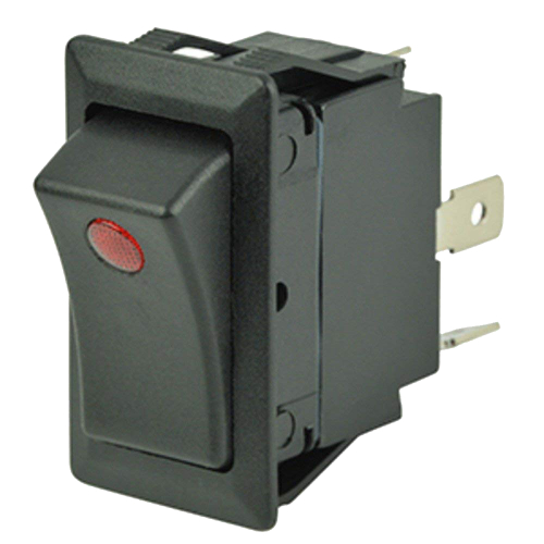 Cole Hersee - Cole Hersee Sealed Rocker Switch w/Small Round Pilot Lights SPST On-Off 3 Blade