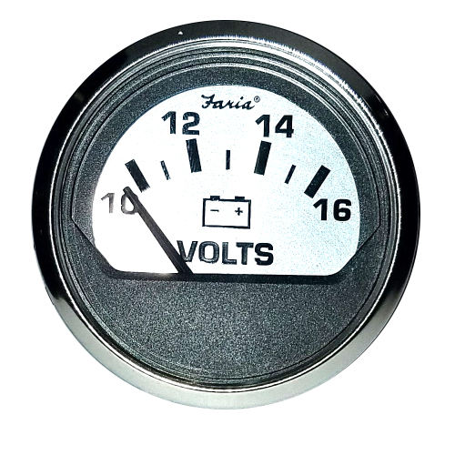 Faria Beede Instruments - Faria Spun Silver 2" Voltmeter
