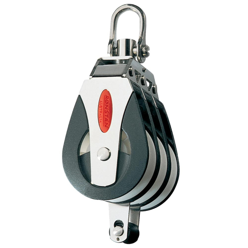 Ronstan - Ronstan Series 40 All Purpose Block - Triple - Becket - Swivel Head