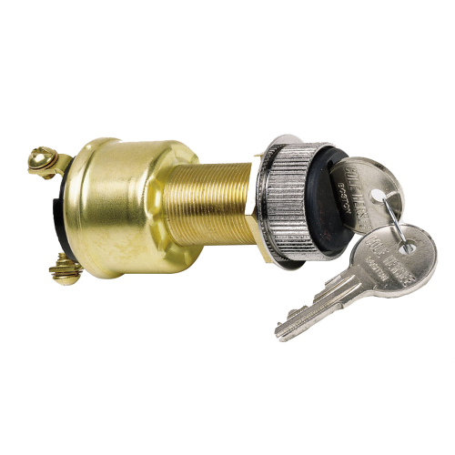Cole Hersee - Cole Hersee 3 Position Brass Ignition Switch w/Rubber Boot