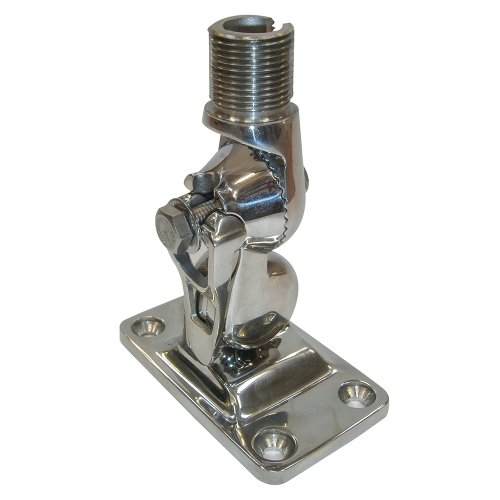 Glomex Marine Antennas - Glomex 4-Way Stainless Steel Ratchet Mount w/Locking Clip - Glomeasy