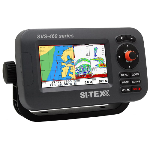 SI-TEX - SI-TEX SVS-460CE Chartplotter - 4.3" Color Screen w/External GPS & Navionics+ Flexible Coverage
