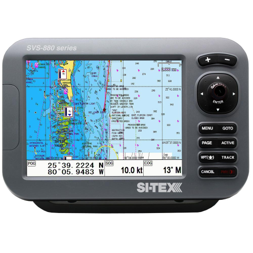 SI-TEX - SI-TEX SVS-880C 8" Chartplotter w/Internal GPS Antenna & Navionics+ Card