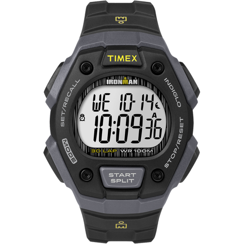 Timex - Timex IRONMAN&reg; Classic 30 Lap Full-Size Watch - Black/Yellow
