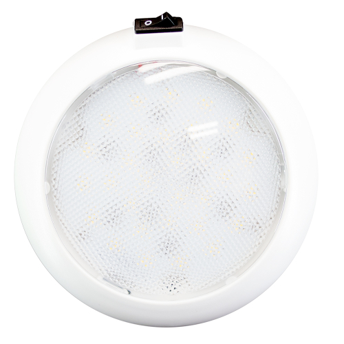 Innovative Lighting - Innovative Lighting 5.5" Round Some Light - White/Red LED w/Switch - White Housing