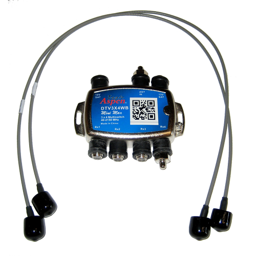 KVH - KVH TV-series Expansion Kit &ndash; Supports 3-4 DISH Network, Bell, or Sky Mexico Receivers