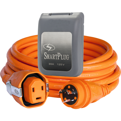 SmartPlug - SmartPlug 30 Amp Dual Configuration 50&#39; Cordset w/Tinned Wire &amp;Twist-Type Connector &amp; 30 Amp Non-Metallic Grey Inlet