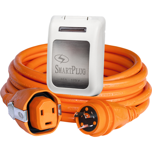 SmartPlug - SmartPlug 30 Amp Dual Configuration 50&#39; Cordset w/Tinned Wire &amp;Twist-Type Connector &amp; 30 Amp Non-Metallic White Inlet