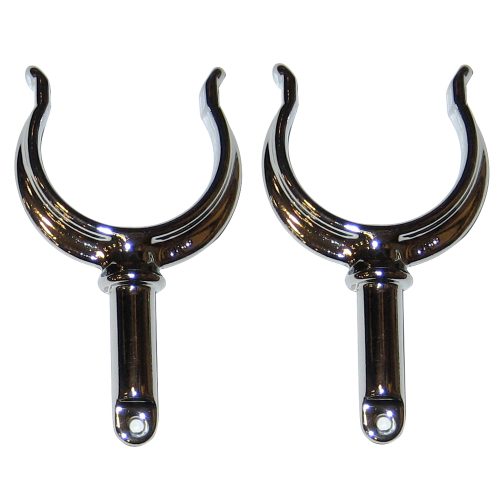 Perko - Perko Ribbed Type Rowlock Horns - Chrome Plated Zinc - Pair